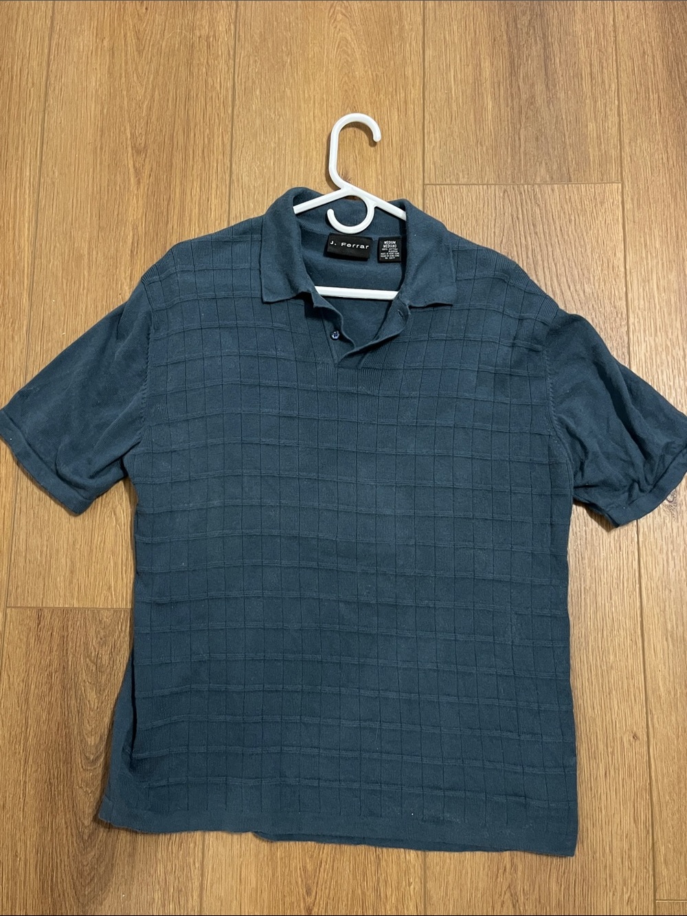 jf j.ferrar Men's Short Sleeve Polo - Slate Blue